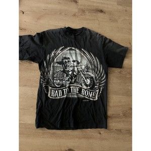 Vintage 1996 Taz Bad To The Bone Looney Tunes Biker Changes T-Shirt Medium